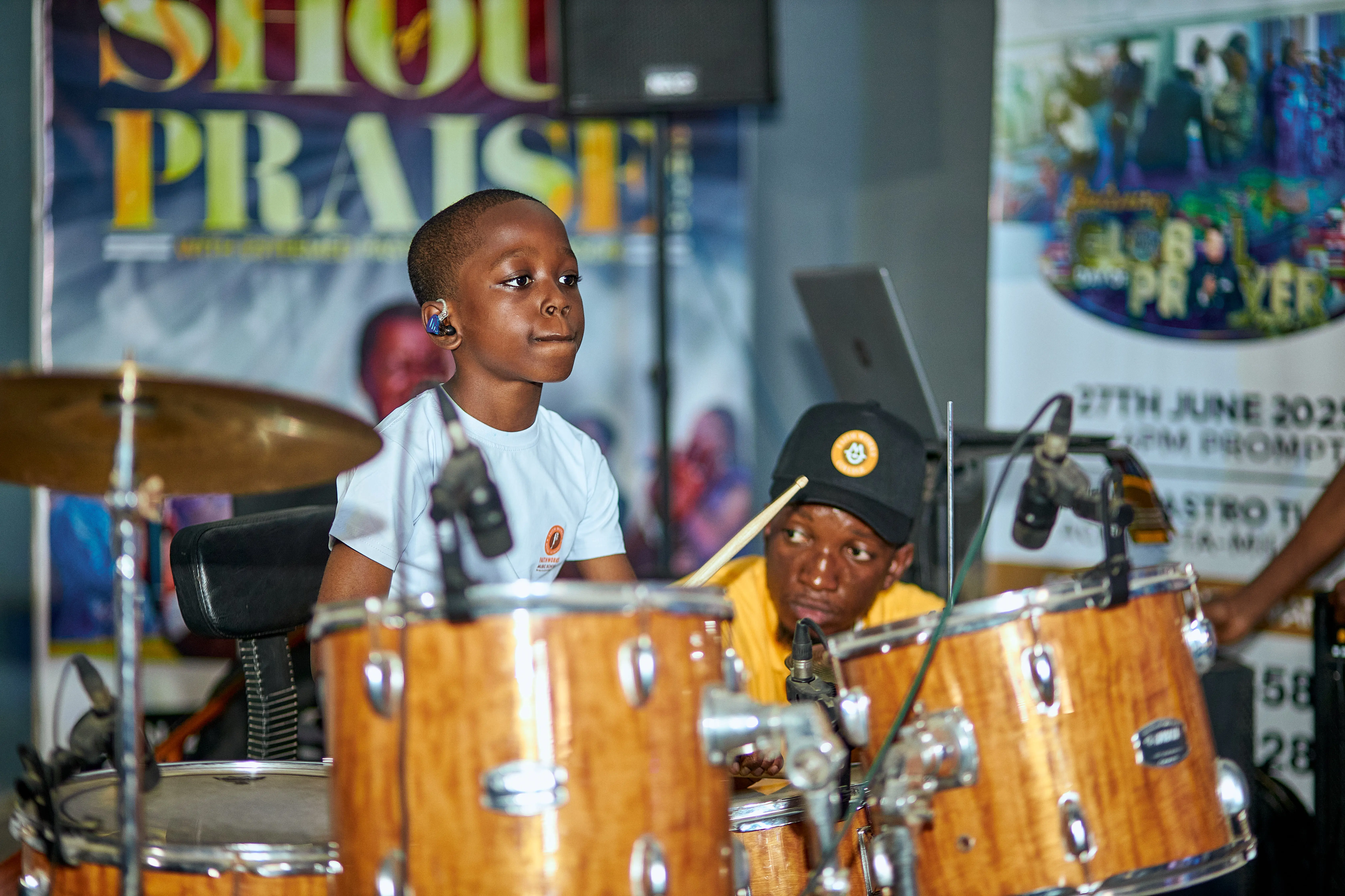 Kid Playing Drums