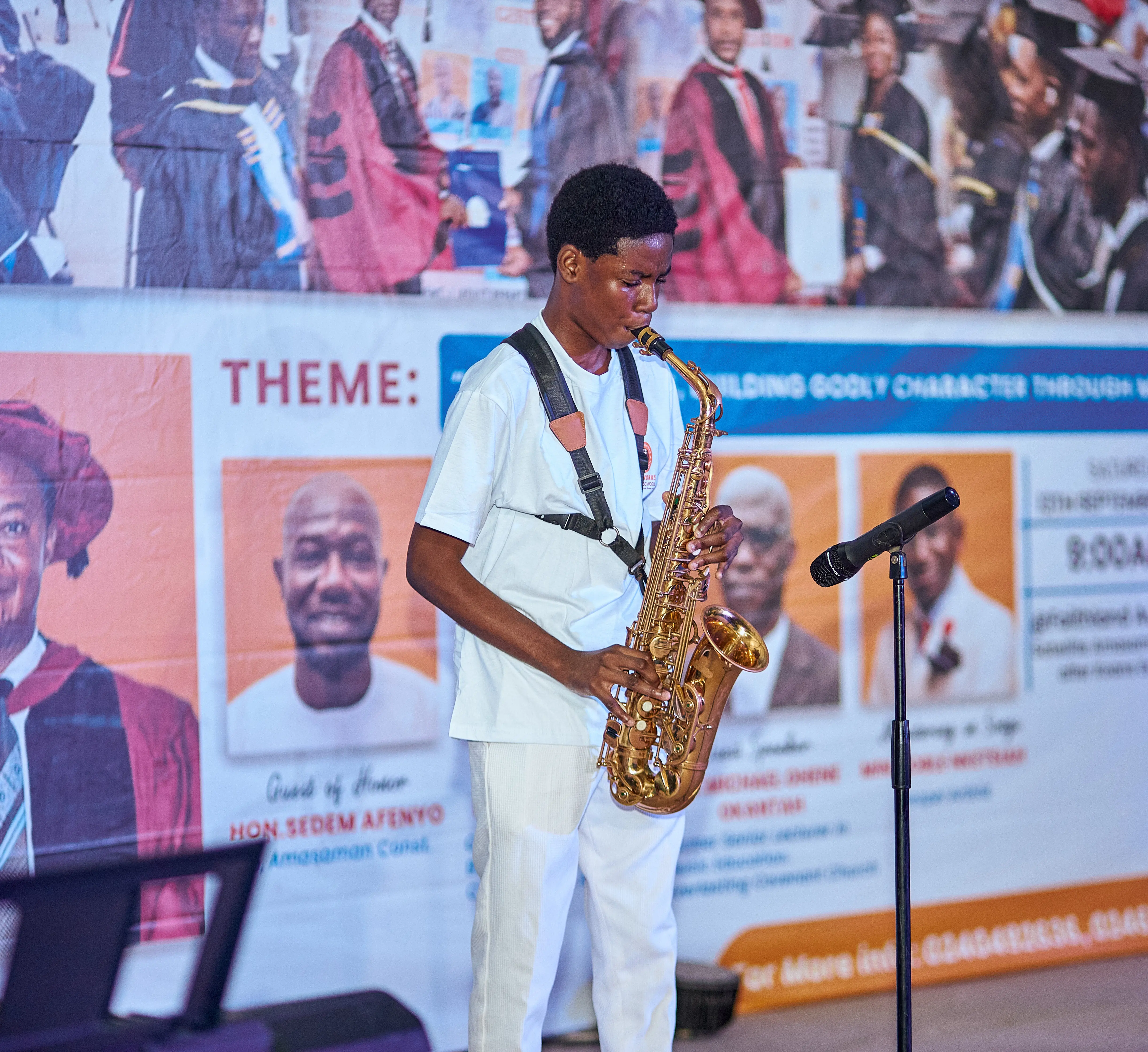 Kid Playing the Trumpet